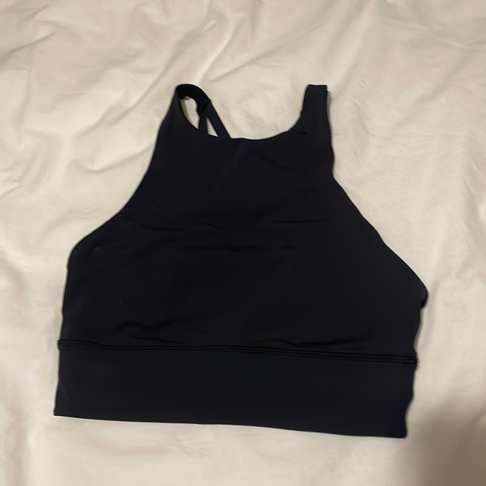 Energy High-Neck Longline Bra 
Medium Support, B–D Cups (sports bra)